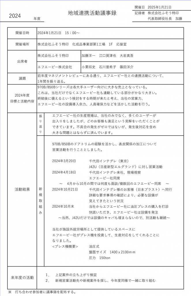 地域連携活動の実施状況2024-2